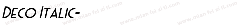 Deco Italic字体转换